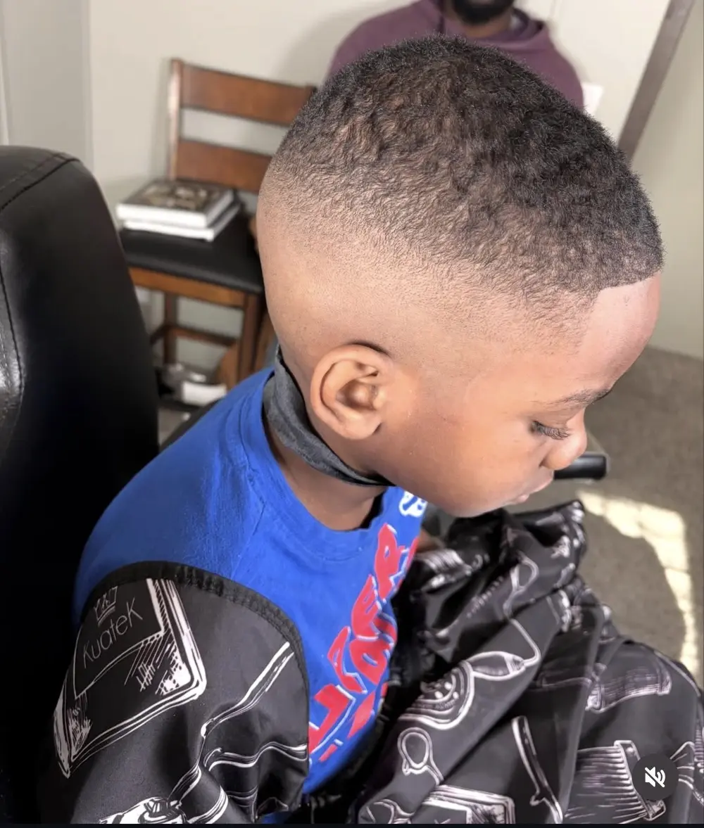 Young client with a clean low fade